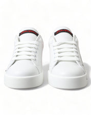 White Red Lace Up Womens Low Top Sneakers Shoes