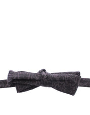 Gray Black Wool Bow Tie