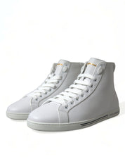 White Saint Tropez High Top Men Sneakers Shoes