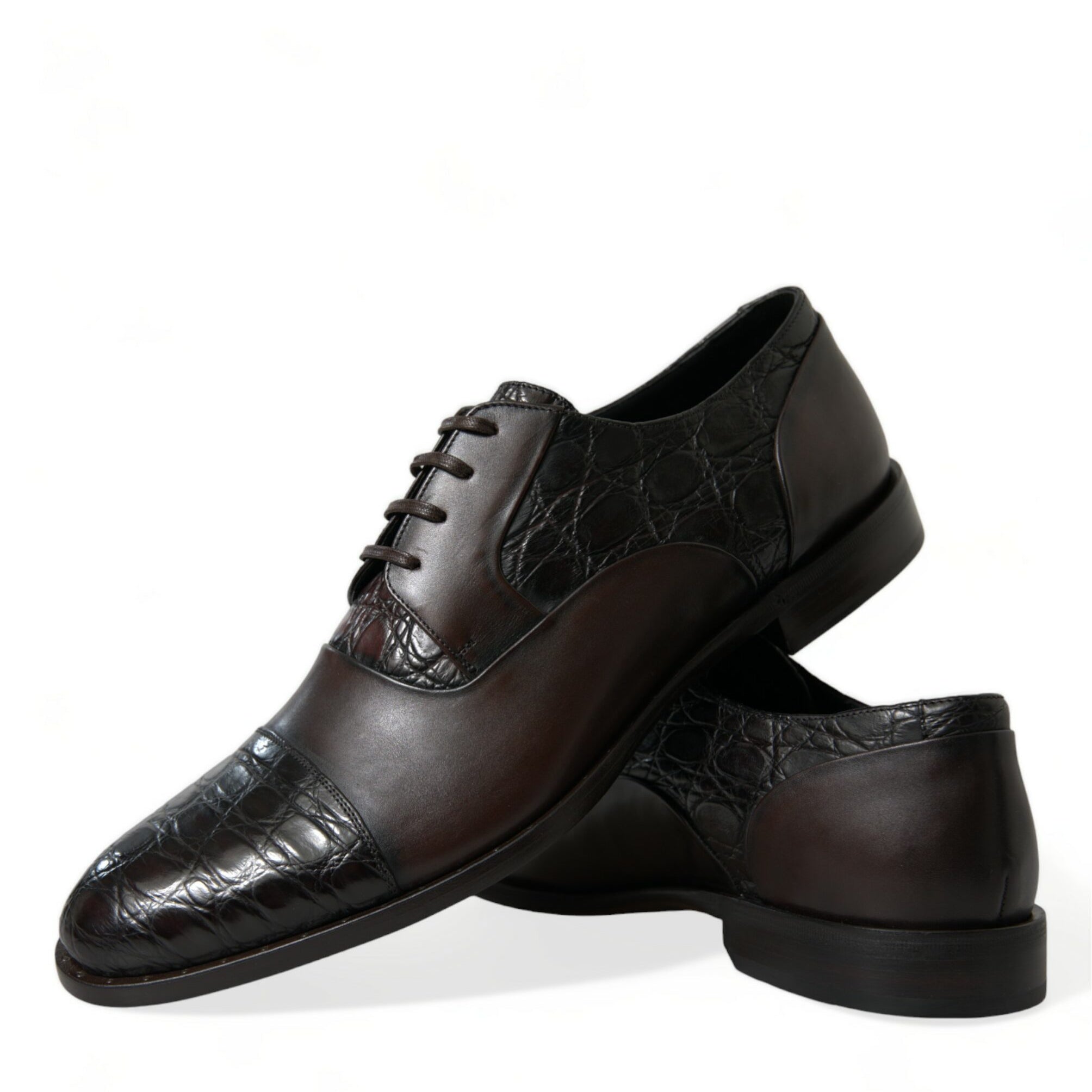 Dolce & Gabbana Brown Exotic Leather Formal Men Dress Shoes Dolce & Gabbana