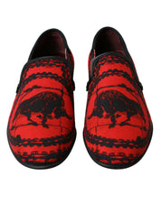 Red Black Torero Loafers Slippers Men Shoes