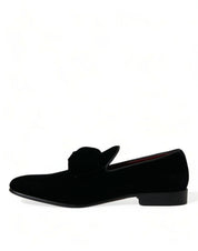 Black Velvet Loafers Formal Dress Shoes