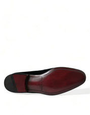 Black Velvet Loafers Formal Dress Shoes