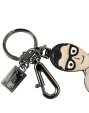 Leather Dominico Stefano #DGFAMILY Logo Badge Keychain