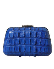 Balenciaga Blue Exotic Skin Leather Shoulder Crossbody Box Clutch Bag Balenciaga
