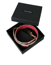 White Floral Leather Accessory Shoulder Strap