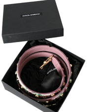Pink Floral Handbag Accessory Shoulder Strap