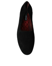 Black Suede Loafers Formal Dress Slip On Shoes