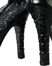 Black Crystal CINDERELLA Heels Pumps Shoes
