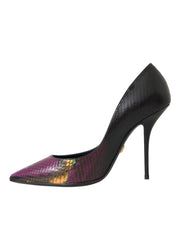Multicolor Exotic Leather Heels Pumps Shoes