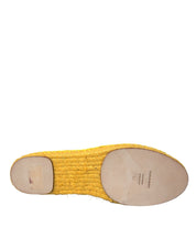 Yellow Taormina Lace Espadrille Loafers Flats Shoes