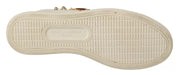 Dolce & Gabbana White Leather Gold Red Heart Sneakers Shoes Dolce & Gabbana