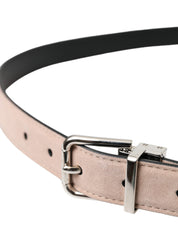 Beige Suede Leather Silver Buckle Belt Men