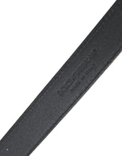 Gold Glitter Leather Silver Metal Buckle Belt