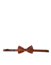 Brown Silk Adjustable Neck Men Bow Tie