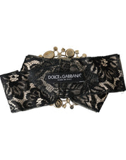 Black Lace Crystal Handmade Brooch Hair Pin