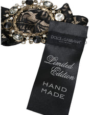 Black Lace Crystal Handmade Brooch Hair Pin