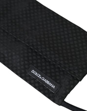 Black 100% Silk Adjustable Necktie Face Mask