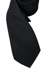 Black 100% Silk Adjustable Necktie Face Mask
