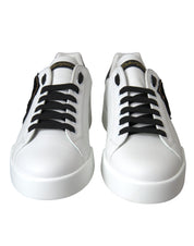 White Leather DG Logo Casual Low Top Sneakers Shoes