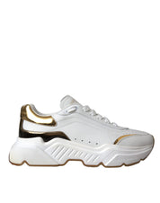 White Gold DAYMASTER Leather Sneakers Shoes