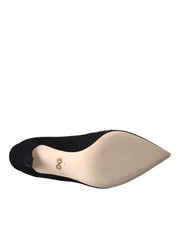 Dolce & Gabbana Black White Embroidery Slip On Boots Shoes Dolce & Gabbana