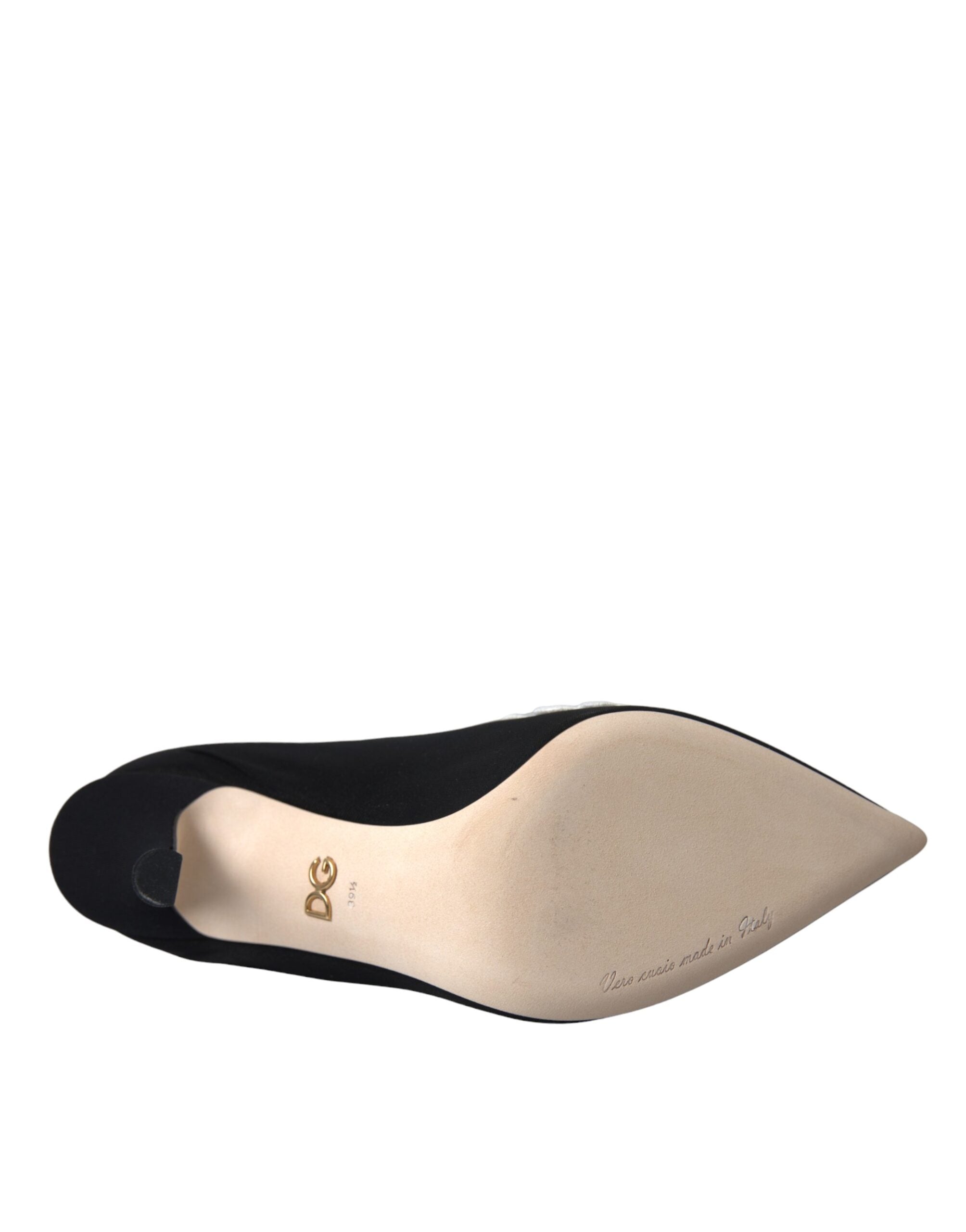 Dolce & Gabbana Black White Embroidery Slip On Boots Shoes Dolce & Gabbana