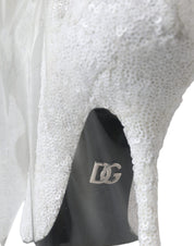 Dolce & Gabbana White Heels Stiletto Knee High Boots Shoes Dolce & Gabbana