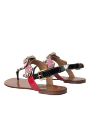 Multicolor Crystal Sandals Flip Flops Shoes