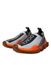 Dolce & Gabbana Black White Orange Slip On Sorrento Sneakers Shoes Dolce & Gabbana