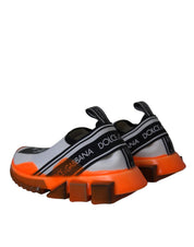 Dolce & Gabbana Black White Orange Slip On Sorrento Sneakers Shoes Dolce & Gabbana