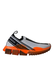 Dolce & Gabbana Black White Orange Slip On Sorrento Sneakers Shoes Dolce & Gabbana