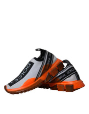 Dolce & Gabbana Black White Orange Slip On Sorrento Sneakers Shoes Dolce & Gabbana