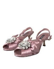 Pink Keira Crystal Heels Sandals Shoes