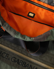 Military Green Patchwork Rucksack Backpack Bag
