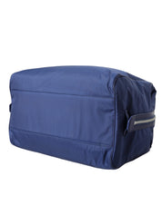 Blue Nylon Calfskin Hand Shoulder Duffel Bag