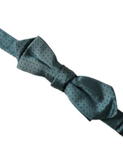 Green Silk Fantasy Adjustable Neck Men Papillon Bow Tie