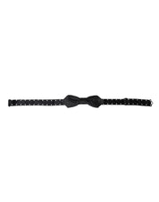 Black Silk Polka Dot Adjustable Neck Men Papillon Bow Tie