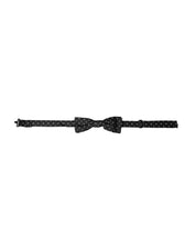 Black Silk Fantasy Adjustable Neck Men Papillon Bow Tie