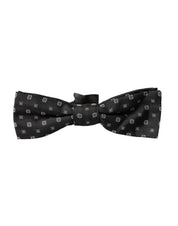 Black Silk Fantasy Adjustable Neck Men Papillon Bow Tie