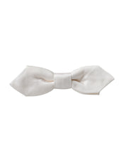 White Silk Adjustable Neck Men Papillon Bow Tie