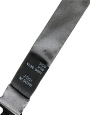 Gray Satin Silk Adjustable Neck Men Papillon Bow Tie