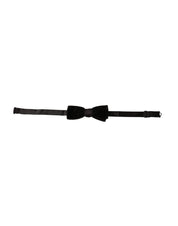 Black Velvet Cotton Adjustable Neck Men Bow Tie