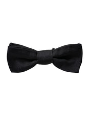 Black Silk Adjustable Neck Men Bow Tie