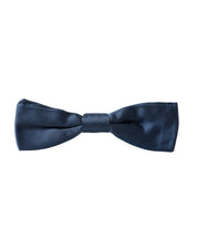Blue Satin Silk Adjustable Neck Men Bow Tie