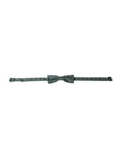 Mint Green Floral Adjustable Neck Men Bow Tie