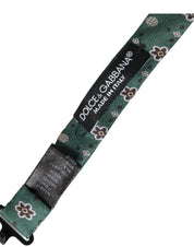 Mint Green Floral Adjustable Neck Men Bow Tie