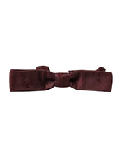 Maroon Floral Silk Adjustable Neck Men Bow Tie