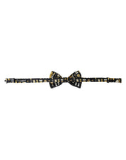 Black Silk Cocktail Adjustable Neck Men Bow Tie