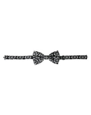 Black White Printed Adjustable Neck Men Bow Tie